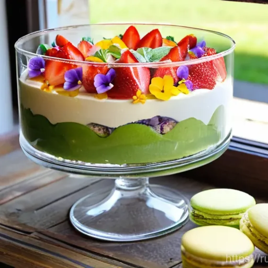 디저트 전문가의 시즌별 매출 전략 - **Spring Renewal Dessert Display**
A vibrant, cheerful display of spring desserts on a rustic wo...