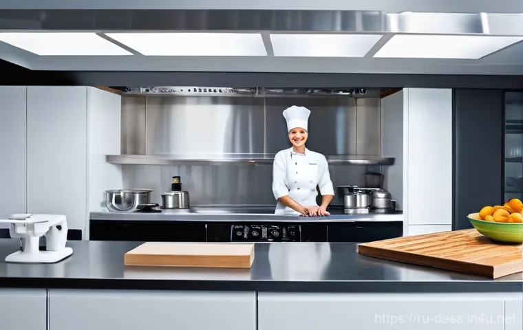 디저트 전문가의 건강한 작업 환경 만들기 - **Ergonomic and Efficient Confectionery Workspace:**
    "A professional female confectioner, dresse...