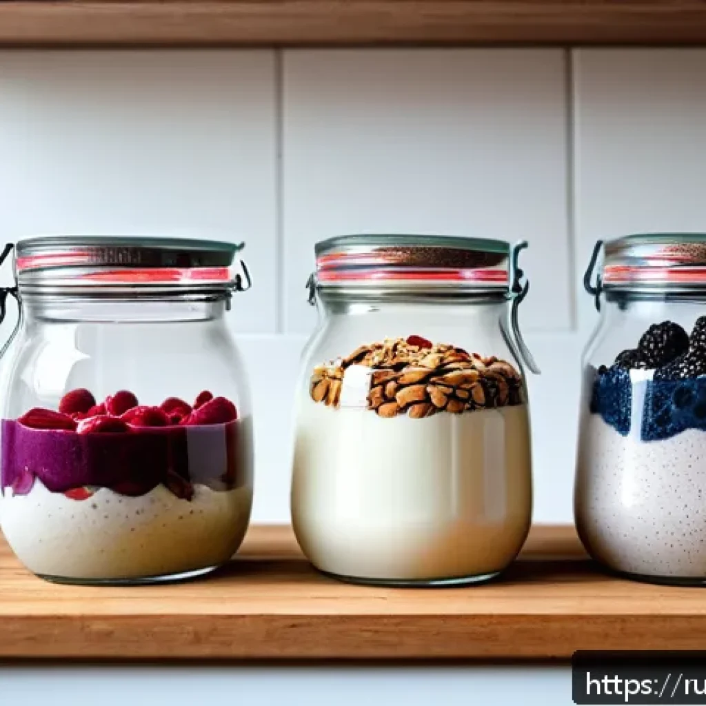 디저트 전문가의 비건 디저트 개발법 - A cozy kitchen scene featuring a variety of vegan dessert ingredients on a wooden countertop: glass ...